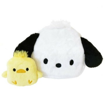 【震撼精品百貨】Pochacco 帕帢狗~日本三麗鷗Sanrio 帕恰狗絨毛造型化妝包兩入組-好友款*78824