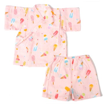 akachan honpo - 兩件式甚平-冰品-粉紅色