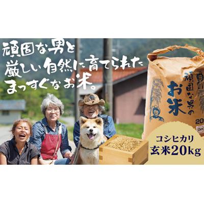 ふるさと納税 山口市 頑固な男のお米(コシヒカリ)玄米20kg D-359