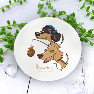 陶瓷吸水杯墊/鯛魚燒(白色)