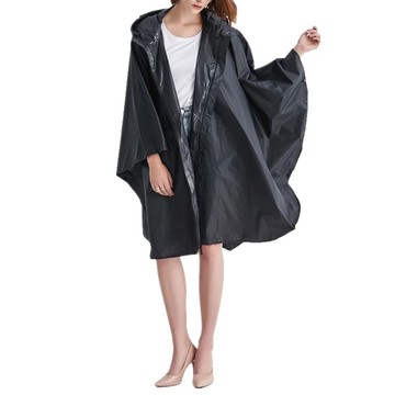 加寬款素面前開一件式斗篷機車雨衣 F0592-L05  L  黑色