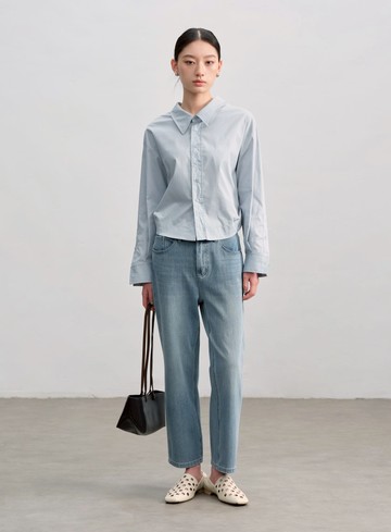 可調式收腰襯衫