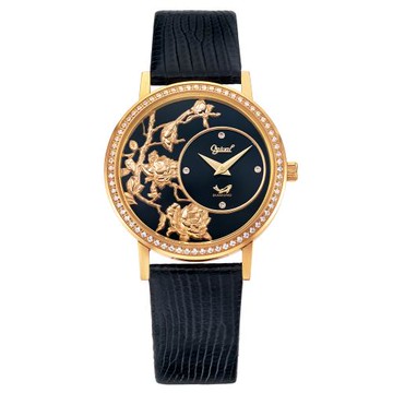 【Ogival 愛其華】三鳥語花香石英珠寶錶 (380-90DLR)