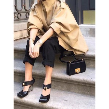 復古馬毛拼接瑪麗珍鞋女春夏網紅法式高跟鞋細跟性感氣質方頭單鞋