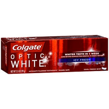 Colgate Optic White Icy Cool Fresh Anticavity Fluoride Toothpaste Fresh Mint 3.2 Oz by Colgate