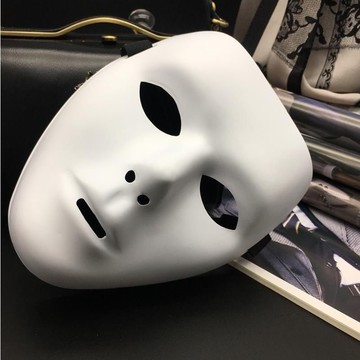 【九月新上】JabbaWockeeZ假麵舞團麵具白臉舞蹈抖音純白色嘻哈街舞空白全臉男 GOAO