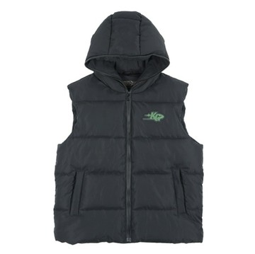 KANGOL 背心 黑色 時尚 科技保暖 連帽背心 中性 6555148420