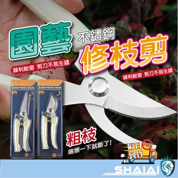 隔日到貨 不銹鋼樹枝剪 修枝剪 樹技剪 摘水果花木剪 園林果樹花枝嫁接 園藝剪刀 修剪工具 修枝剪 園藝剪刀