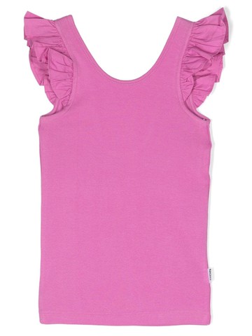 Molo - Ranja ruffled tank top - kids - Organic Cotton/Elastane - 158-164 - Pink