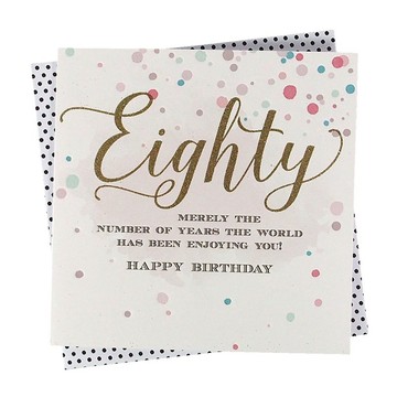 80年是世界享受擁有你的時間【Clare Maddicott INK-生日祝福】