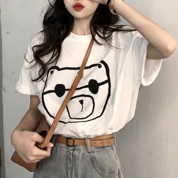 【🍒櫻桃大尺碼】M-5XL 大尺碼春夏寬松百搭純棉短袖T恤女3352