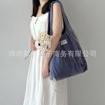 布凡良品/小眾設計浪漫人魚姬色帆布包文藝百搭單肩仙女包沙灘包