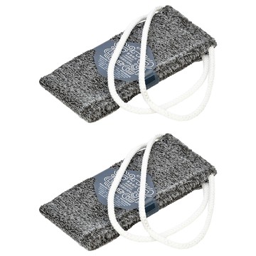 KEYTOSS 詰朵斯 沐浴拉背條 長條設計 方便擦洗背部 無毒無臭環保材質 添加竹炭成分 11*50 CM  灰色  1入  2條