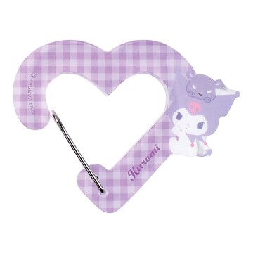 asdfkitty*庫洛米心型壓克力扣環/鑰匙圈-日本正版商品