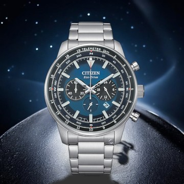 CITIZEN 星辰錶 光動能錶 計時腕錶 男錶 手錶 指針錶-CA4500-91L