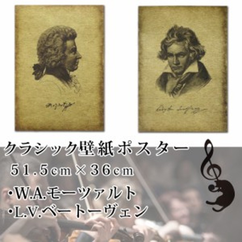 クラシック 作曲家 壁紙 ポスター 51.5cm×36cm ベートーヴェン