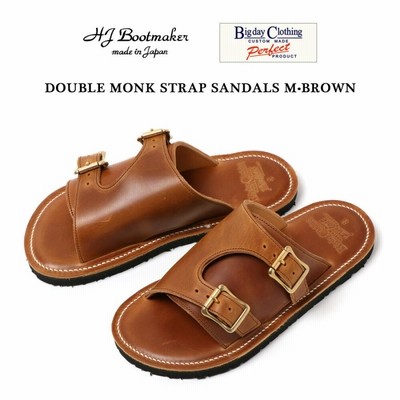 HORSEMAN JOE LEATHERS BIG DAY ホースマンジョー × ビッグデイ DOUBLE MONK STRAP SANDALS  ダブルモンクストラップサンダル MOCHA BROWN | LINEショッピング