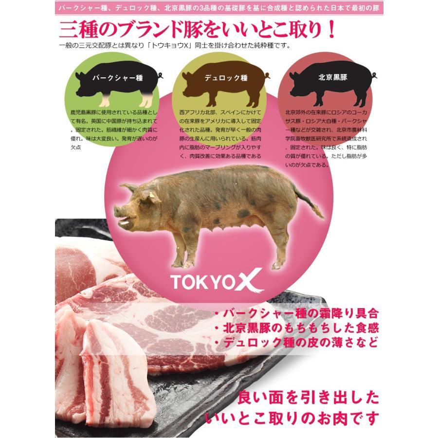 送料無料 TOKYO X 焼肉セット 800g 幻の豚肉 東京X トウキョウエックス 豚肉 肩ロース バラ モモ 業務用 食品 おかず お弁当 冷凍 子供 お取り寄せ お歳暮