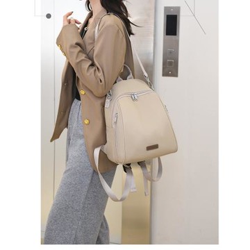 雙肩包女2024新款時尚簡約百搭帆布書包牛津布背包女士旅行小包包