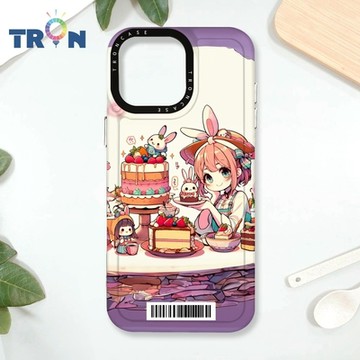 TRON IPhone 16 Pro Max 兔子蛋糕女孩 防摔太空載具殼 透黑 軟硬 手機殼