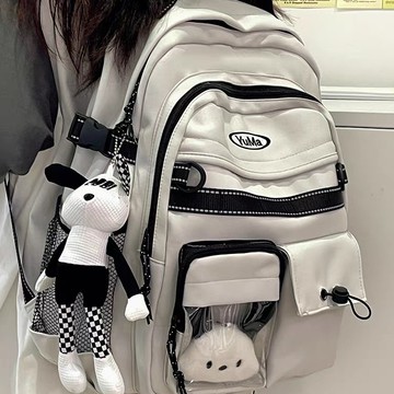 免運🌞韓係書包女高中生大容量書包 設計感小衆校園背包女生初中高顔值雙肩包 大學生高顔值雙肩包 ins日係國中大容量書包女