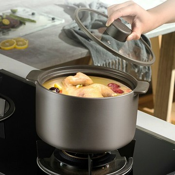 陶瓷煲3.5L砂鍋煲湯煲仔飯家用陶瓷鍋明火燃氣耐高溫燉鍋【聚物優品】