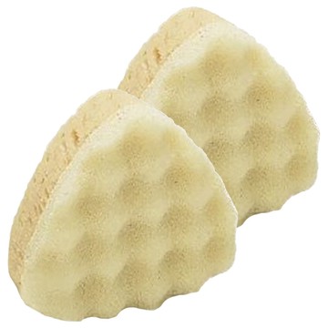 KEYTOSS 詰朵斯 三角御飯糰造型沐浴海綿，美觀實用，高密度海綿，不含重金屬塑化劑  黃色  1個裝  2個