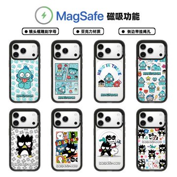 Magsafe磁吸三麗鷗酷企鵝17Promax/17Air手機殼漢頓適用iPhone16Pro可愛亞克力蘋果15pm男女防摔14Pro保護套