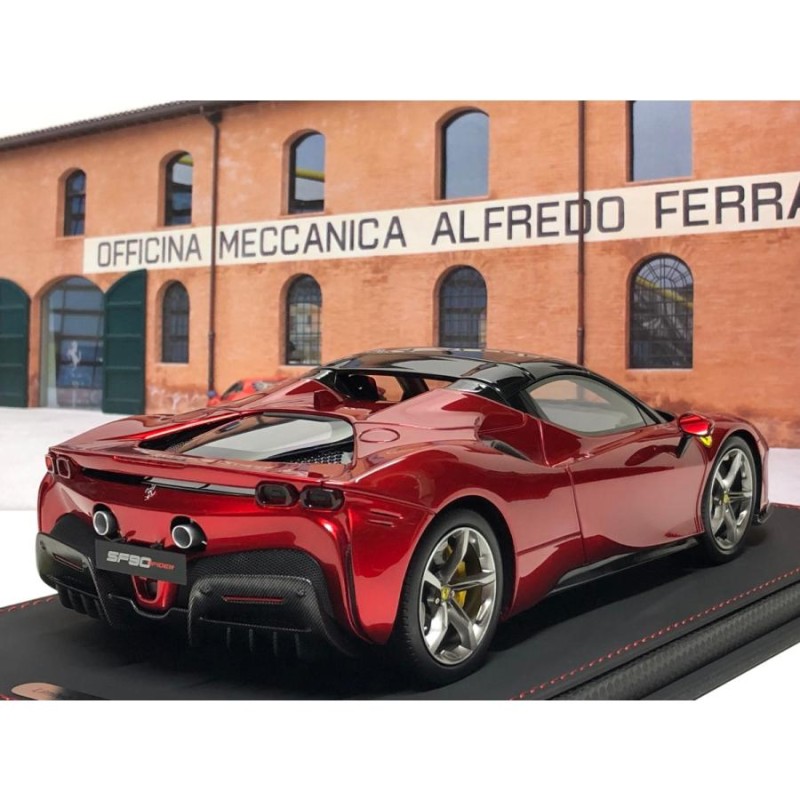 BBR 1/18 Ferrari SF90 stradale Spider closed Rosso fuoco