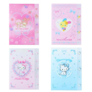 小禮堂 Sanrio 三麗鷗 A4五層資料夾 (芭蕾款) Kitty 美樂蒂 花小兔 洽咪