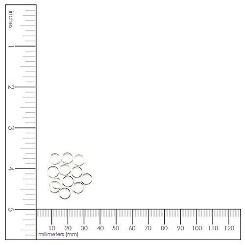 いとこSE29494-22 6 mmスターリングシルバースプリットリング - 12個