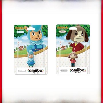 新恒輝電玩 amiibo正版手辦會西施惠村民紅色大頭狗 藍色卡之助