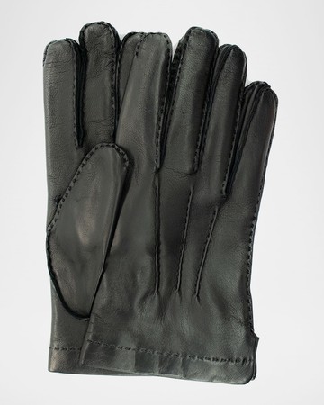 Men's Cashmere-Lined Handsewn Leather Gloves