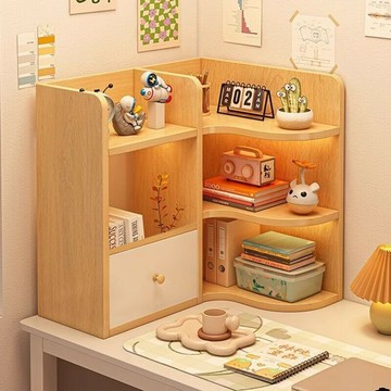 【含稅/免運】 桌面書架置物架書桌轉角收納架學生宿舍桌上架簡易家用儲物小書柜