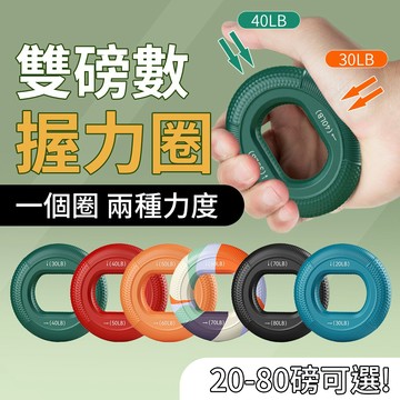 20-80磅可選雙力度握力器 握力圈 握力球 握力 指力器 握力環 手指訓練 男 手臂 硅膠握力器