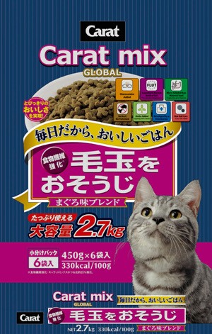 【米瑞寵物】日清 PETLINE Carat 克拉綜合貓糧-毛玉