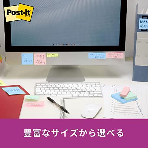 ポストイット 付箋 強粘着 ふせん パステルカラー 75×25mm 90枚×40冊 5002SS-K