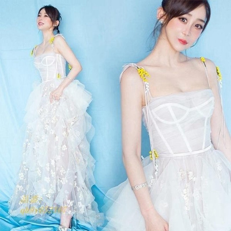 ホワイト 白 透け感 代 結婚式ドレス 卒業式 30代 細身 キレイめ 発表会 刺繍 パーティードレス ノースリーブ 姫系 ロング かわいい 着痩せ不規則 通販 Lineポイント最大get Lineショッピング