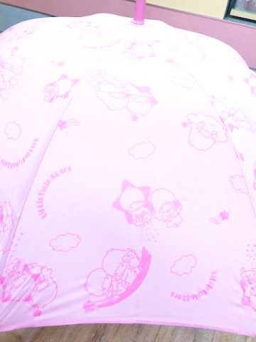 【震撼精品百貨】Little Twin Stars KiKi&LaLa 雙子星小天使~自動直立傘-粉(60CM)#02105