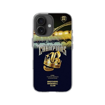 iPhone 16 Clear Case（相機按鈕） 透明 - 職棒-中信兄弟 Brothers - 2022中信兄弟總冠軍紀念款-鋼鐵藍