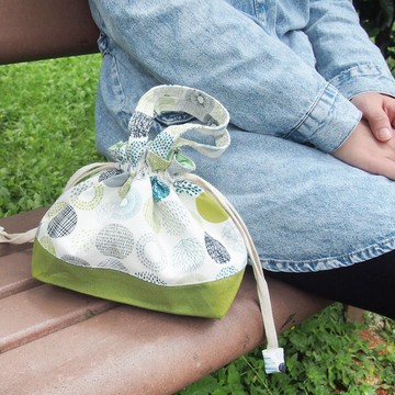 手作日式手提束口袋-樹