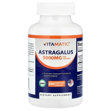 Vitamatic, 黃芪素食膠囊，5000 微克，200 粒