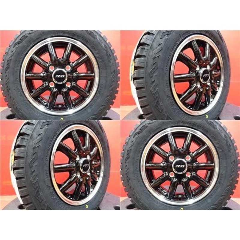 新品 ゴツゴツ タイヤホイール 4本セット RX1 12インチ + トーヨー OPENCOUNTRY R/T 【145/80R12  80/78N】2021年製 軽トラック 軽バン に♪ | LINEブランドカタログ