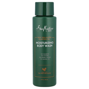 SheaMoisture, Men，未加工乳木果油和瑪芙拉油，保濕沐浴露，15 液量盎司（444 毫升）