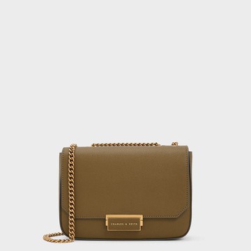 細鍊斜背小方包