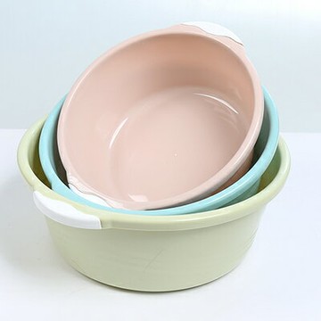 洗頭盆 洗髮盆 沖頭盆 臉盆家用塑料洗臉洗頭洗衣盆子大號加厚耐用宿舍用學生洗腳盆套裝『ZW3029』