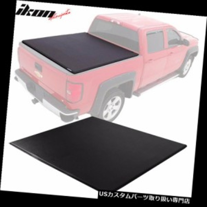 トノーカバー/トノカバー 09-18フォードF-150 5.5 '66 ”ショートベッドロックソフト三つ折りトノーカバーブラッ | LINEショッピング