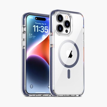 IN7 宏光磁吸系列 iPhone 15 Pro Max (6.7吋) 雙層邊框透明防摔手機保護殼