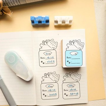 【貓貓手帳奶霜印章】  今日體重 LCJ-14