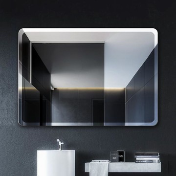 【新店鉅惠】（圓角3545可掛可粘） 浴室鏡子免打孔壁掛洗手間鏡子化妝鏡廁所鏡子貼墻衛生間鏡子 一級棒Al新品 全館